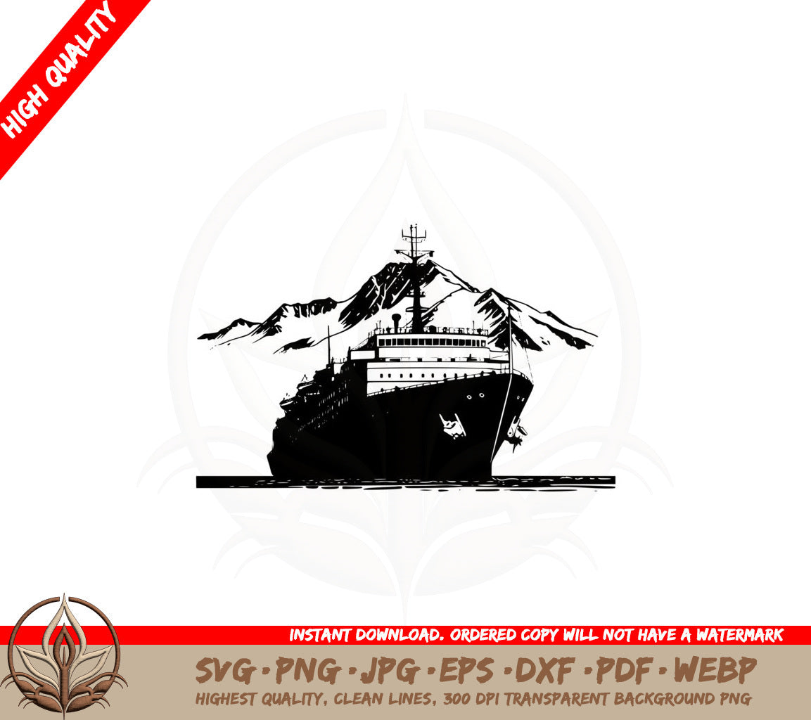 Alaskan Cruise SVG Cut File  Cricut Silhouette PNG JPG AI PDF DXF EPS WebP 