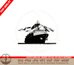 Alaskan Cruise SVG Cut File  Cricut Silhouette PNG JPG AI PDF DXF EPS WebP 