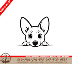 Alert Basenji Gaze SVG 
