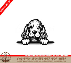 Alert Cocker Spaniel SVG 
