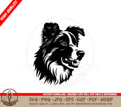 Alert Herding Dog SVG 