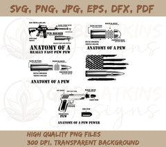 Anatomy of a pew SVG Bundle, PNG, PDF, Freedom America Svg, Gun Amendm | pew SVG Bundle, PNG, PDF, Freedom America Svg, Gun Amendment svg, Military Svg