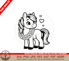 Aloha Pony Cut File SVG 