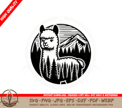 Alpaca Adventure SVG Cut File 