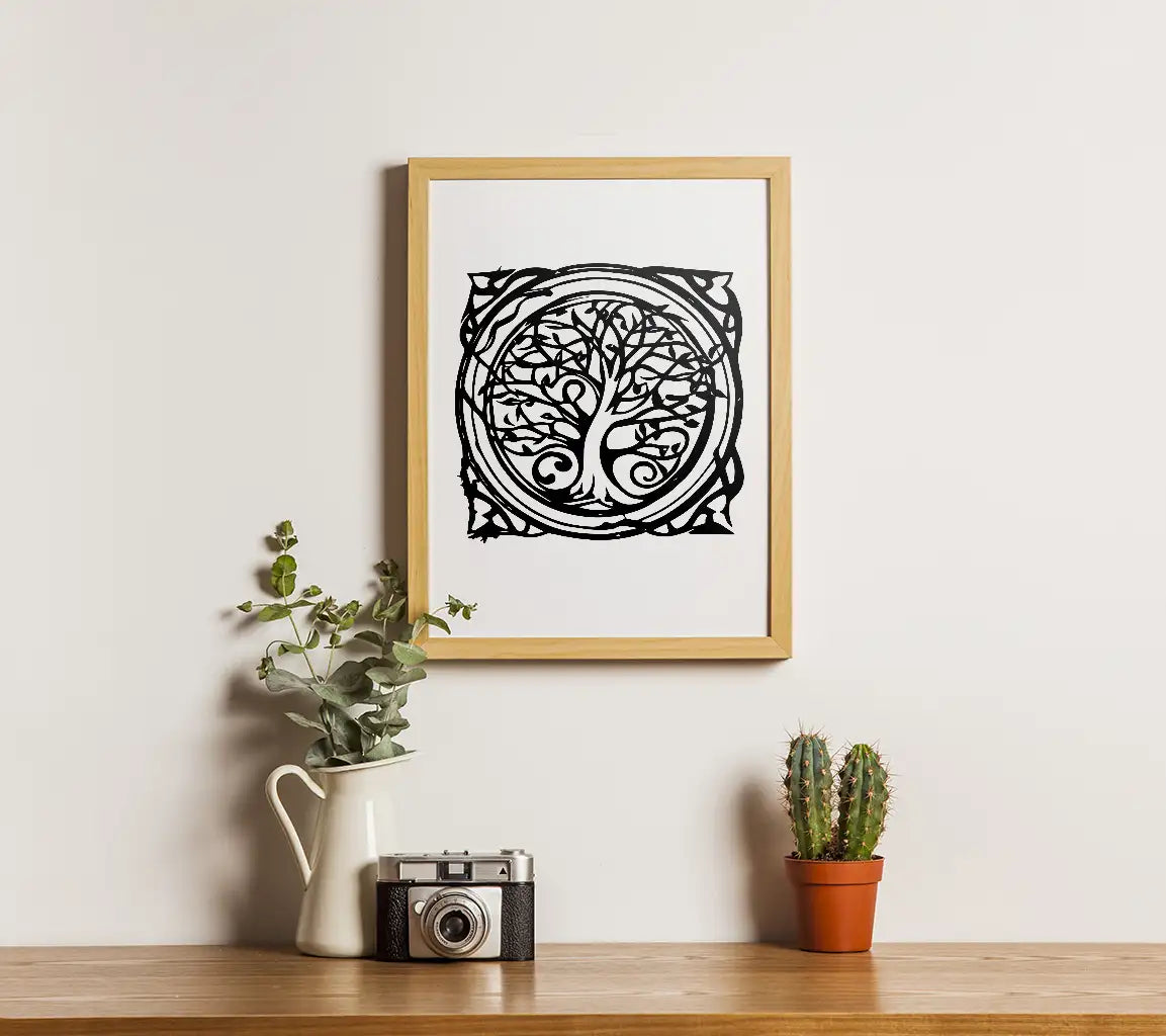 Celtic Tree of Life Circle -  Abstract SVG SVG