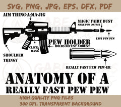 Anatomy Of a Really Fast Pew Pew-er SVG, PNG, EPS, DXF | Instant Download | SVG | ammo svg, Anatomy of a pew Svg, cricut, Cricut svg, custom_mama_svg, cut_files, cutting_files, digital_downloads, Freedom America svg, grandma, Gun Amendment svg, gun svg, Military Svg, new arrival, pdf, png, svg, svg_files | Gabe Atkins Designs