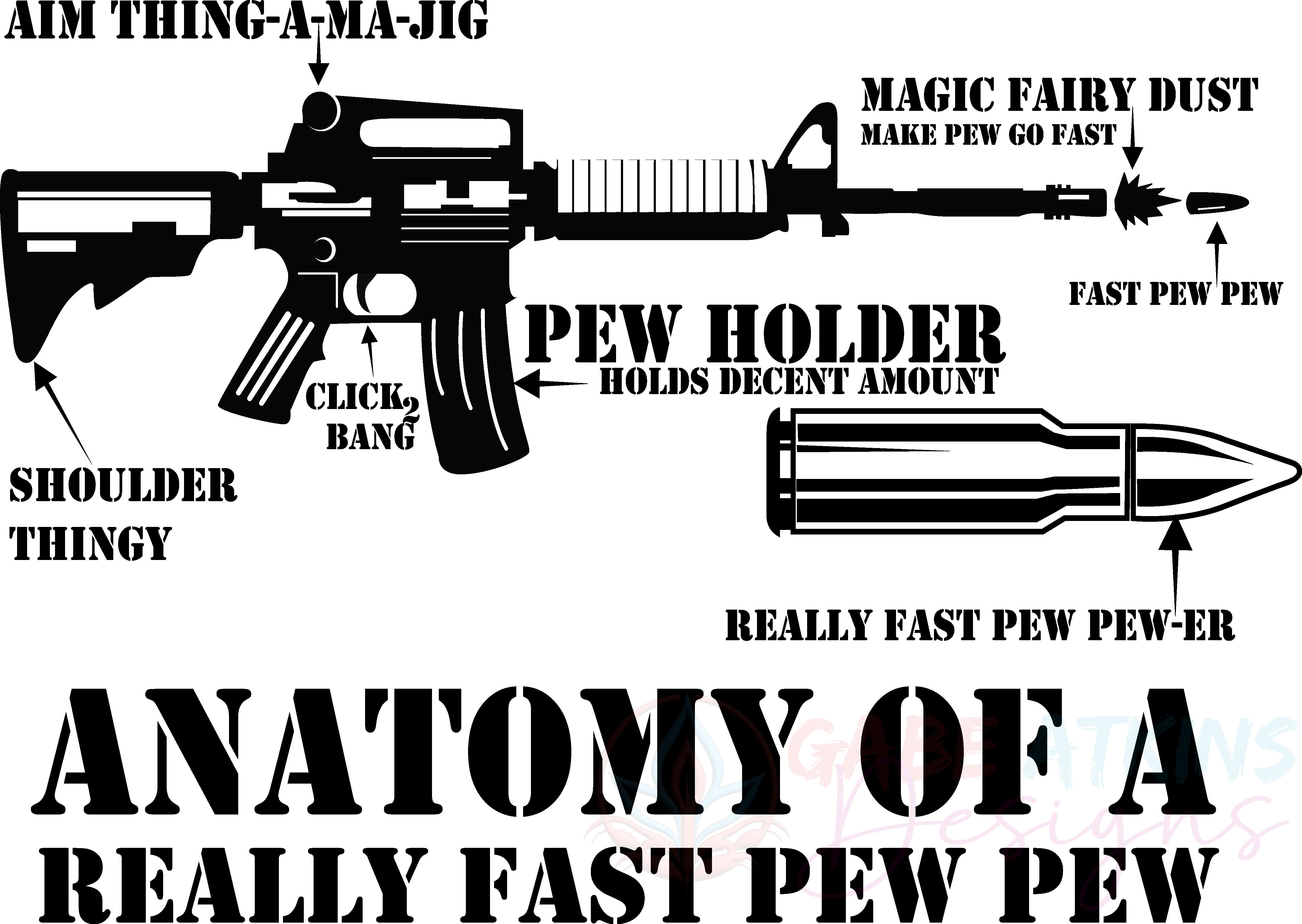 Anatomy Of a Really Fast Pew Pew-er SVG, PNG, EPS, DXF | Instant Download | SVG | ammo svg, Anatomy of a pew Svg, cricut, Cricut svg, custom_mama_svg, cut_files, cutting_files, digital_downloads, Freedom America svg, grandma, Gun Amendment svg, gun svg, Military Svg, new arrival, pdf, png, svg, svg_files | Gabe Atkins Designs