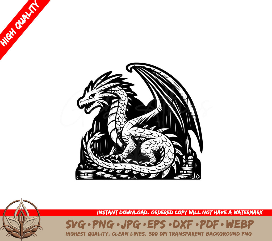 Ancient Dragon Throne SVG