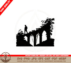 Ancient Ruins Stroll SVG PNG JPG AI PDF DXF EPS and WebP Digital Download 