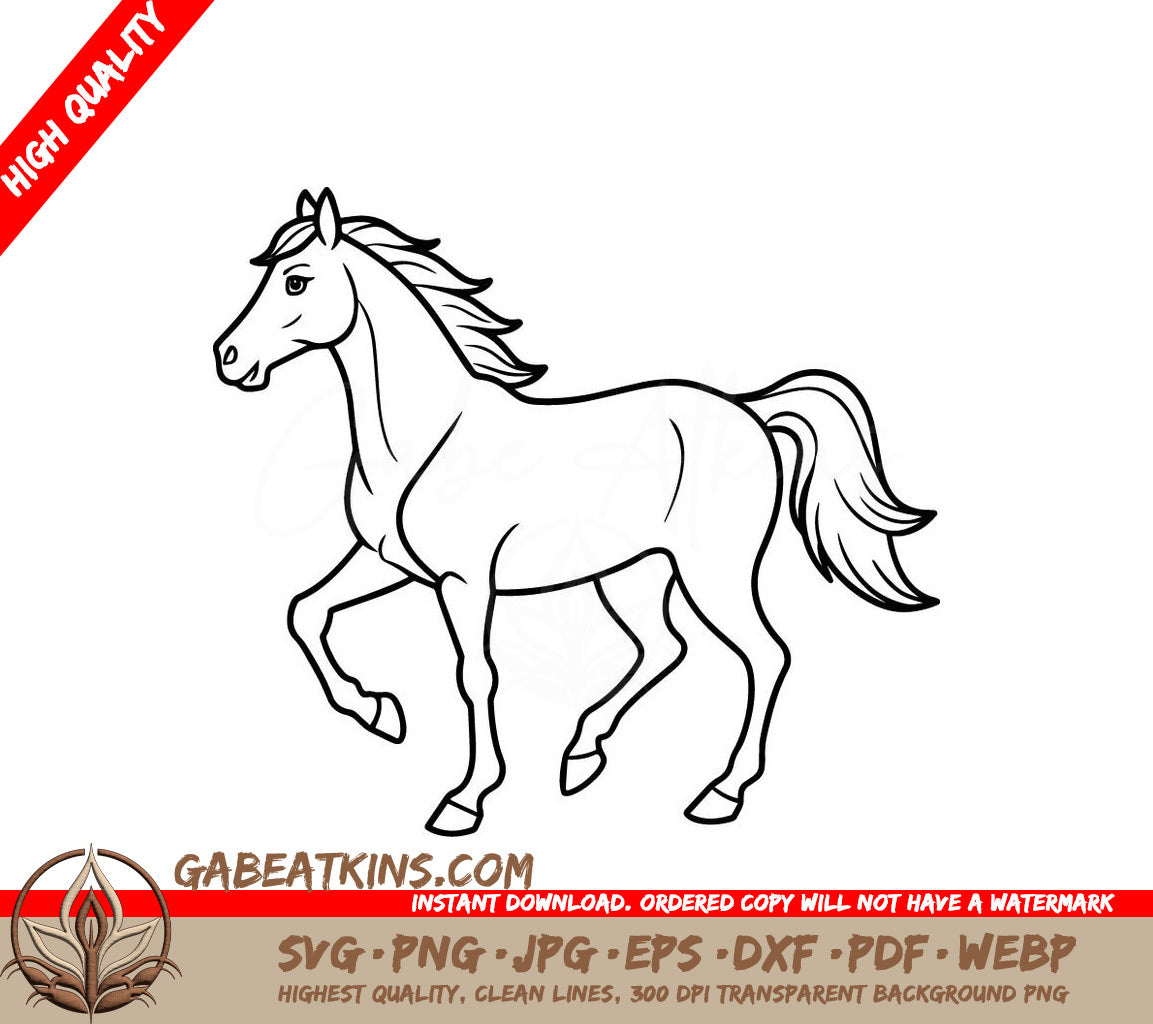  A Horse On Its Hind Legs SVG - Andalusian Horse runs icon vector illustration SVG