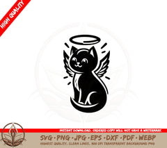 Angel Kitty Digital Design SVG 