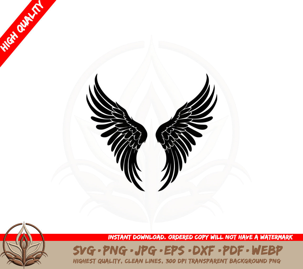 Angelic Wings Digital Design SVG 