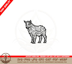 Angled Goat Outline SVG PNG JPG AI PDF DXF EPS and WebP Digital Download 