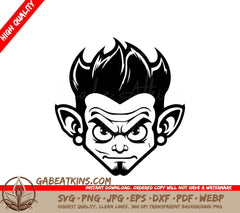 Angry Christmas Devil SVG -  Tattoo Design SVG