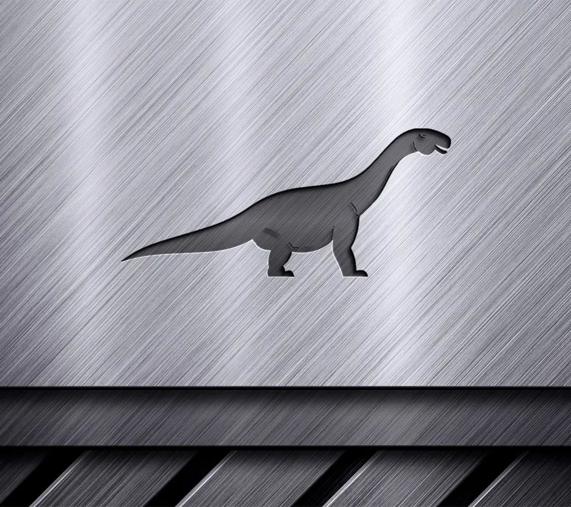 Green Long-Necked Dinosaur Silhouette SVG SVG