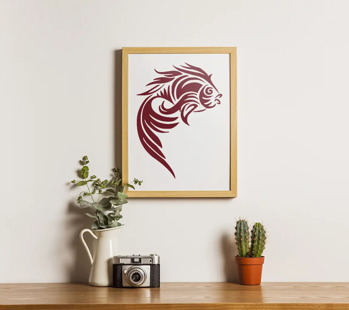 Long-Tailed Fish Silhouette SVG - Animal Illustration SVG