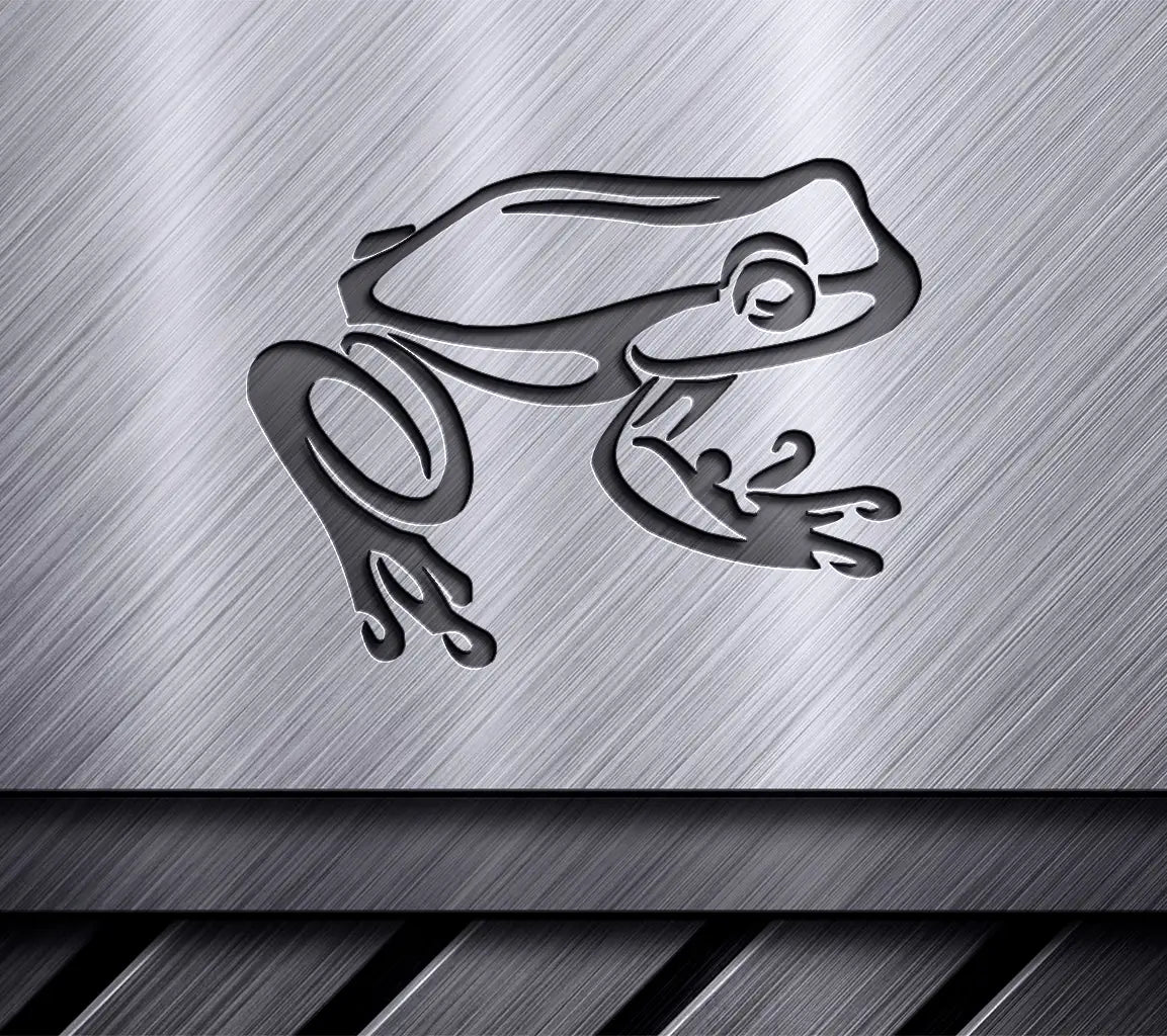 Green Frog Line Art SVG - Animal Illustration SVG