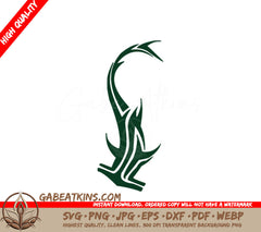 Black & Green Tribal Shark Silhouette SVG Design SVG