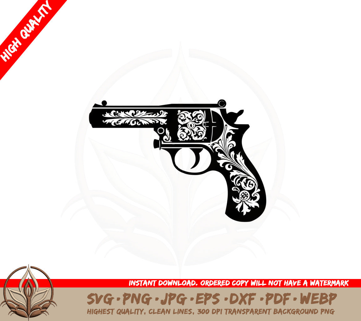 Antique Pistol SVG Cut File - Digital Download 