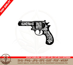 Antique Pistol SVG Cut File - Digital Download 