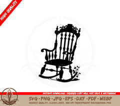 Antique Rocking Chair SVG Cut File  Digital Download 