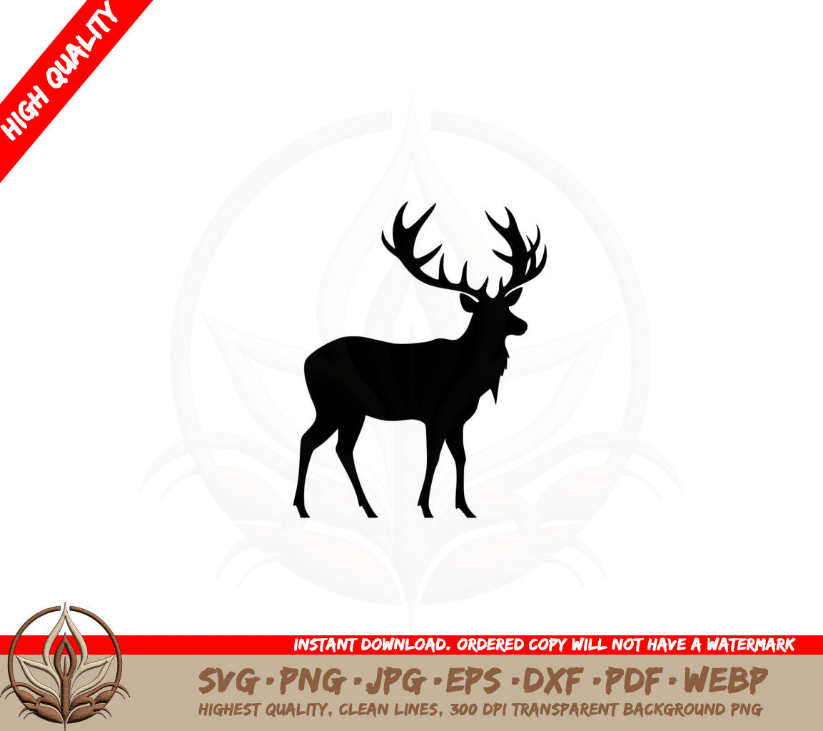 Antlered Majesty SVG PNG JPG AI PDF DXF EPS  WebP Digital Download 