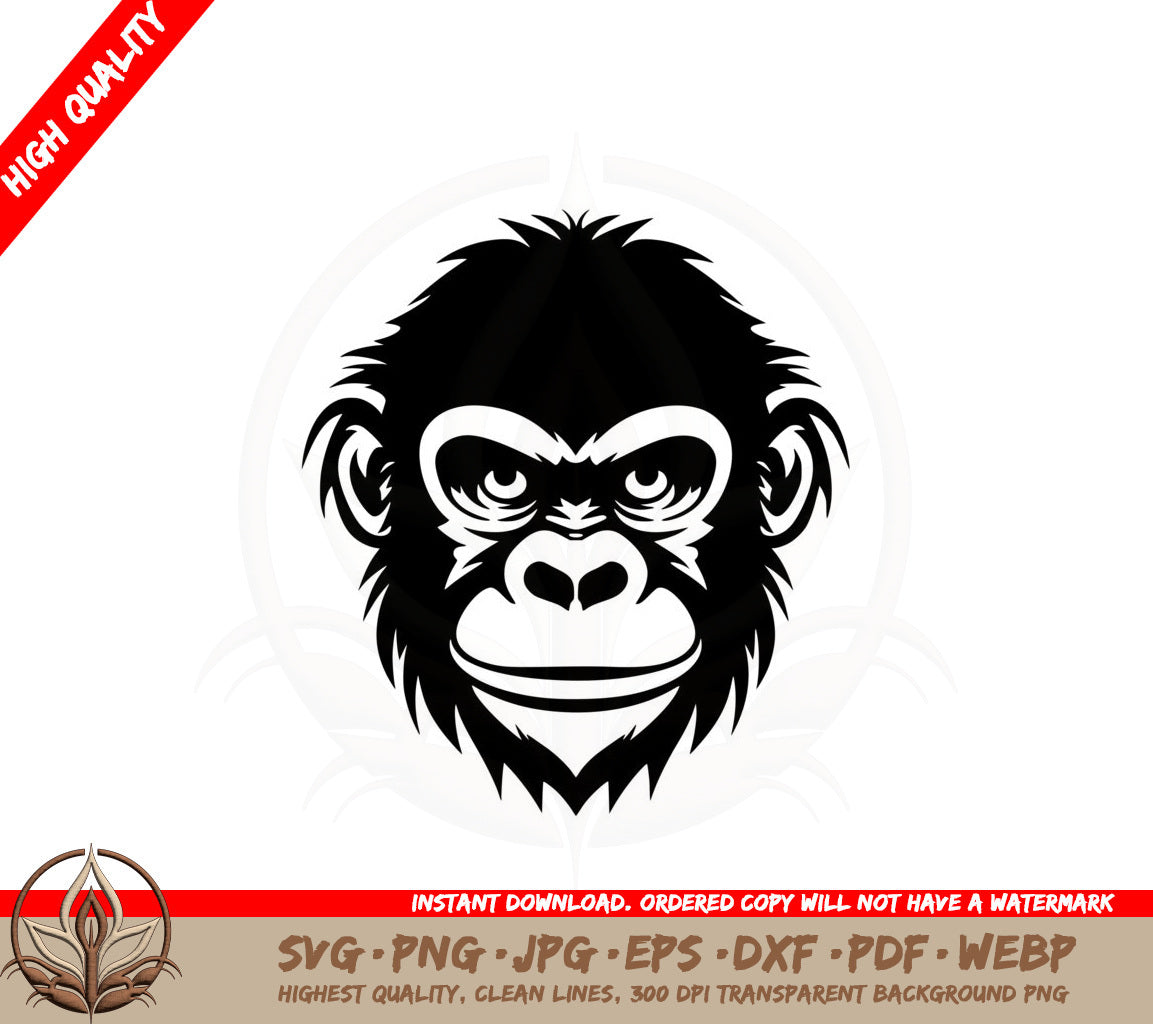 Ape Portrait SVG 