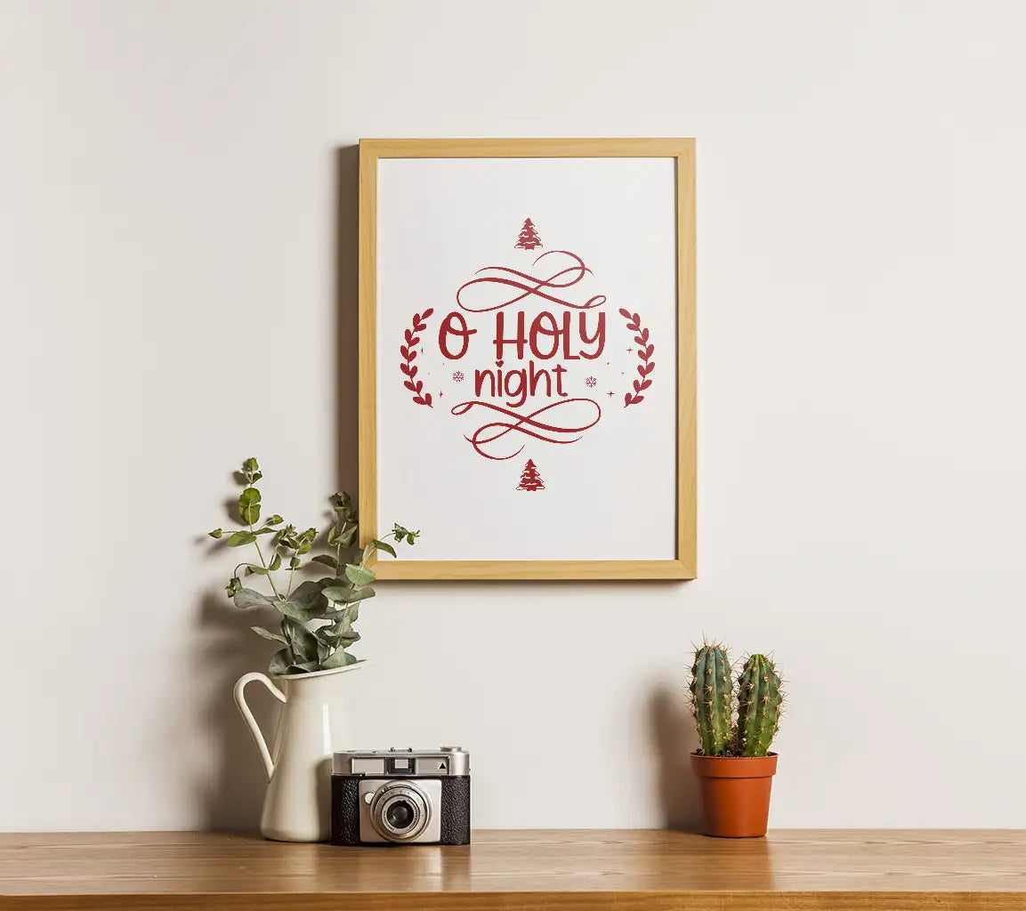 O Holy Night Arabesque Tile SVG Bundle - 15 Red Sign Designs SVG