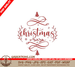 Christmas Arabesque Tile SVG Bundle - 12 Swirl & Snowflake Designs SVG