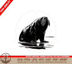 Arctic Walrus SVG PNG JPG AI PDF DXF EPS  WebP - Digital Download 