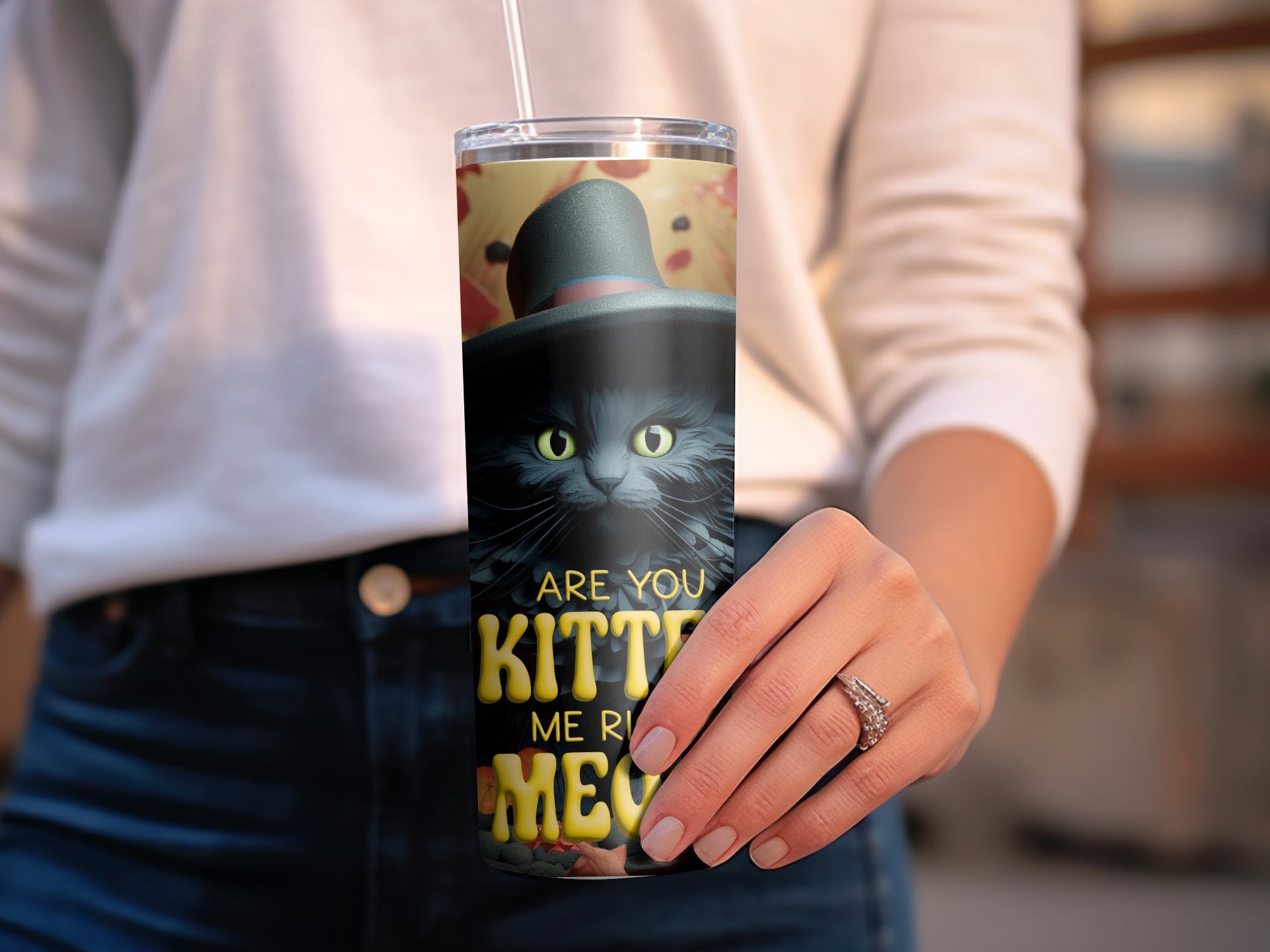 Are you Kitten Me Right Meow 20oz Tumbler Wrap Sublimation Design, Str | Meow 20oz Tumbler Wrap Sublimation Design, Straight & Tapered Tumbler Wrap, PNG Digital Download