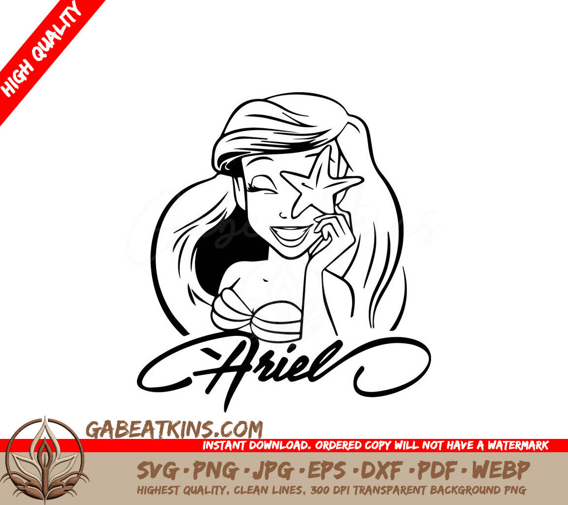  Ariel From The Little Mermaid SVG - Ariel SVG SVG