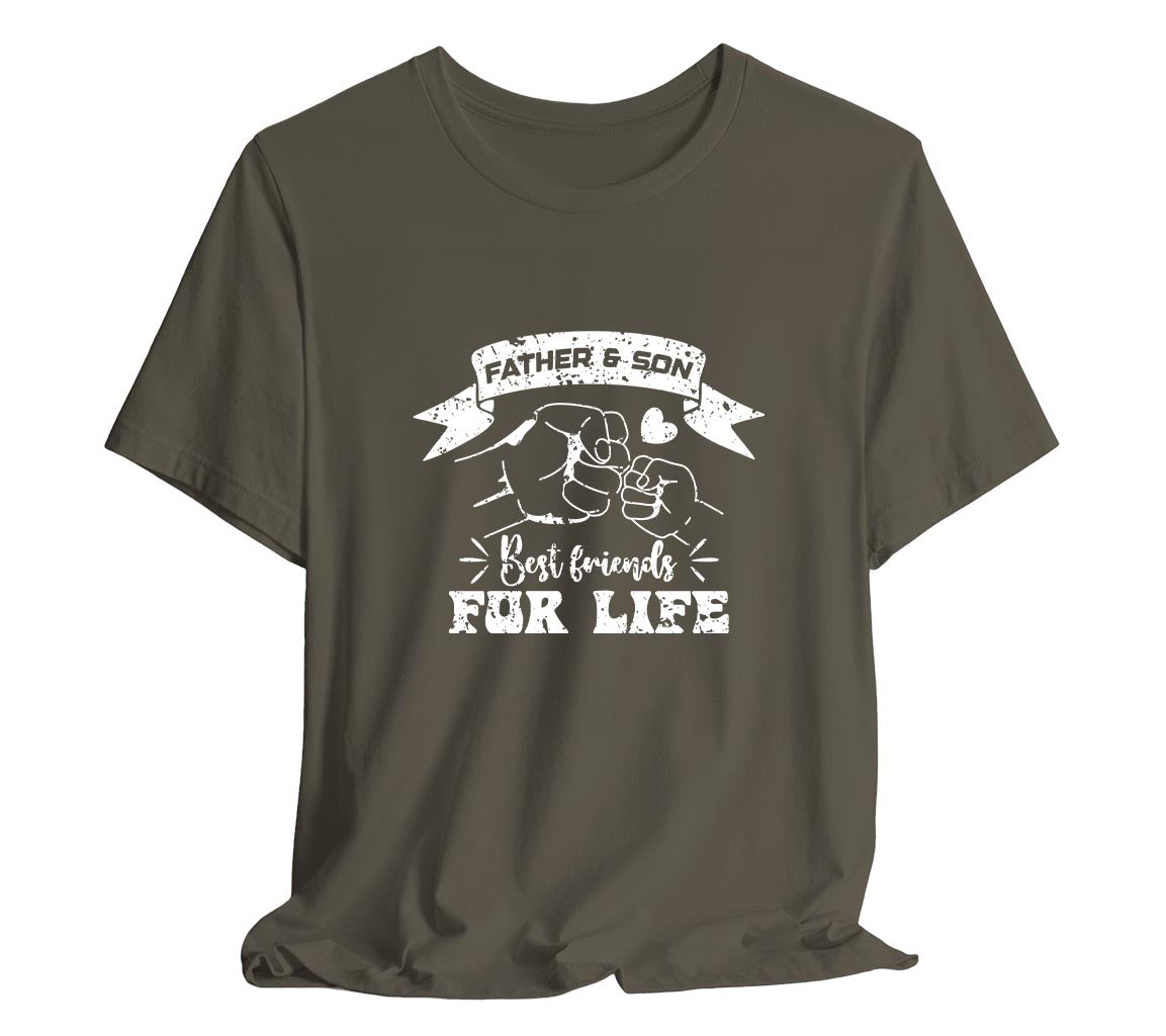 Father and Son Best Friends For Life T-Shirt, Perfect T-Shirt for Dads | Day Gift, Funny Father Shirt,