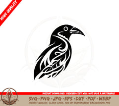 Artistic Bird SVG Cut File  Digital Download 