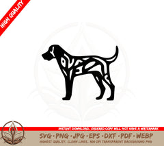 Artistic Pooch Dog Portrait SVG Cut File 