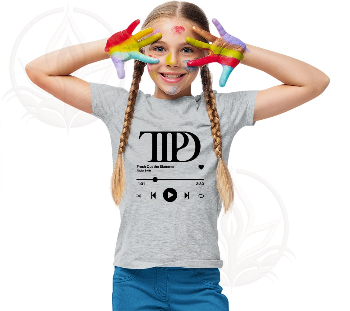 Fresh Out the Slammer T-Shirt For Kids | Taylor Swift Inspired Fresh O | Tortured Poets Department Music Player Fresh