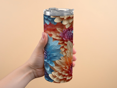 Amaryllis Flower Tumbler Wrap | 20 Oz Skinny Tumbler Wrap | 3D Seamless Design | Instant Download - Gabe Atkins Designs