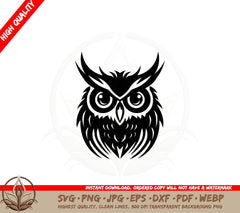 Astounded Owl SVG PNG JPG AI PDF DXF EPS and WebP Digital Download 