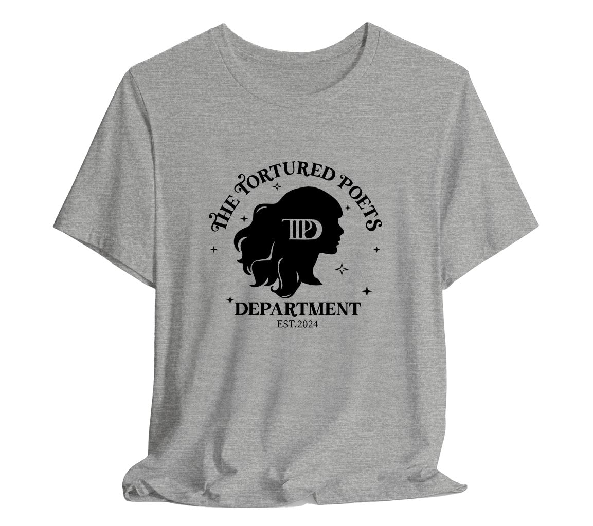 TTPD T-Shirt Featuring A Silhouette of Taylor | The Tortured Poets Dep | Tortured Poets Department