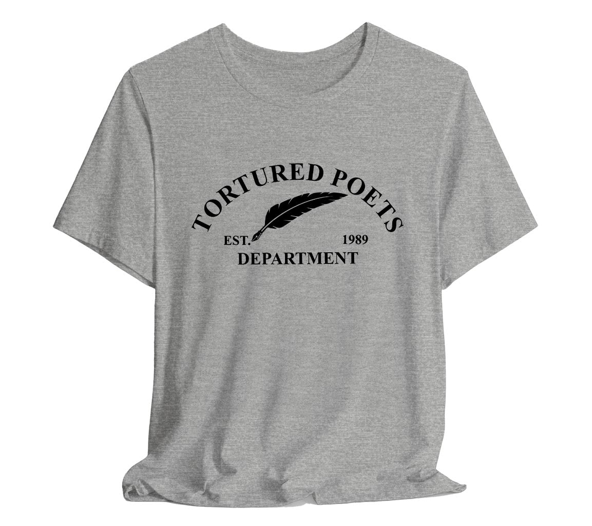 The Tortured Poets Department - Est. 1989 T-Shirt | TTPD T-Shirt Est. 1989 | Taylor Swift Inspired T-Shirts Commemorating New Album Release, Taylor Swift T-Shirt, The Tortured Poets Department Merch, TTPD Shirt, Swiftie Merch, New Album Merch, Taylor Swift Fan Gift, History Shirt, Music Lover Shirt, Feather Quill Tee, Bella Canvas 3001 t-shirt