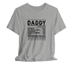 Dad Nutrition Facts T-Shirt, Perfect T-Shirt for Dads on Fathers Day | | Day Gift, Funny Father Shirt,