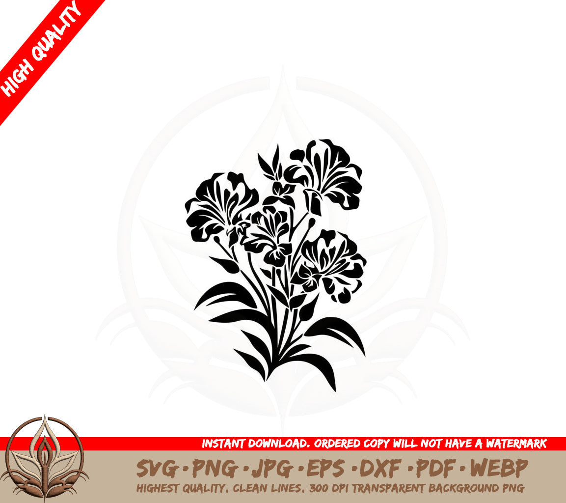 Azalea Arrangement SVG Cut File Design Download 