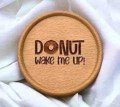 Donut Wake Me Up SVG - Chocolate Frosting & Sprinkles SVG