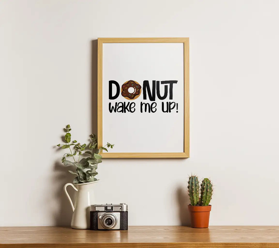 Donut Wake Me Up SVG - Chocolate Frosting & Sprinkles SVG