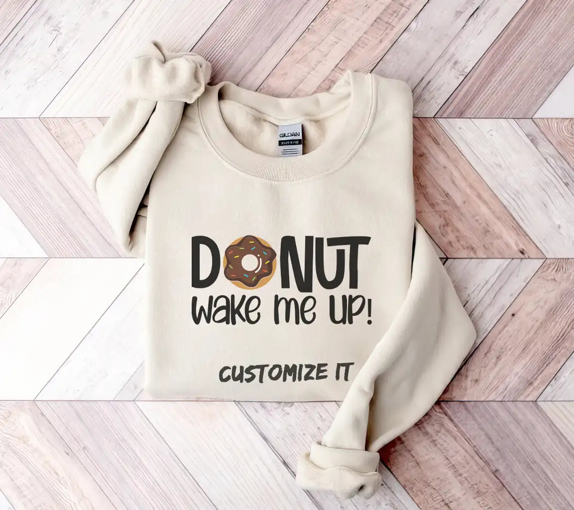 Donut Wake Me Up SVG - Chocolate Frosting & Sprinkles SVG