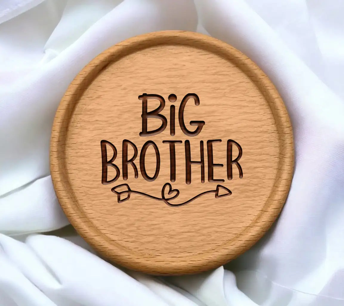 Big Brother SVG Cut File -  Sign with Hearts & Arrows SVG