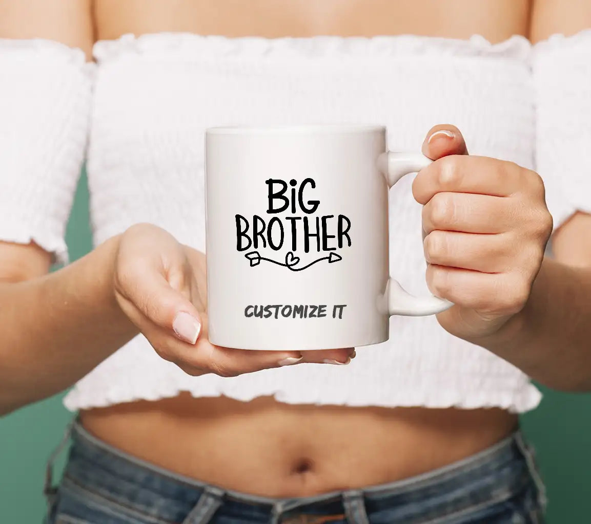 Big Brother SVG Cut File -  Sign with Hearts & Arrows SVG