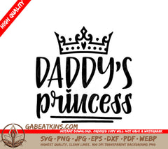 Daddy's Princess Crown SVG -  Design SVG