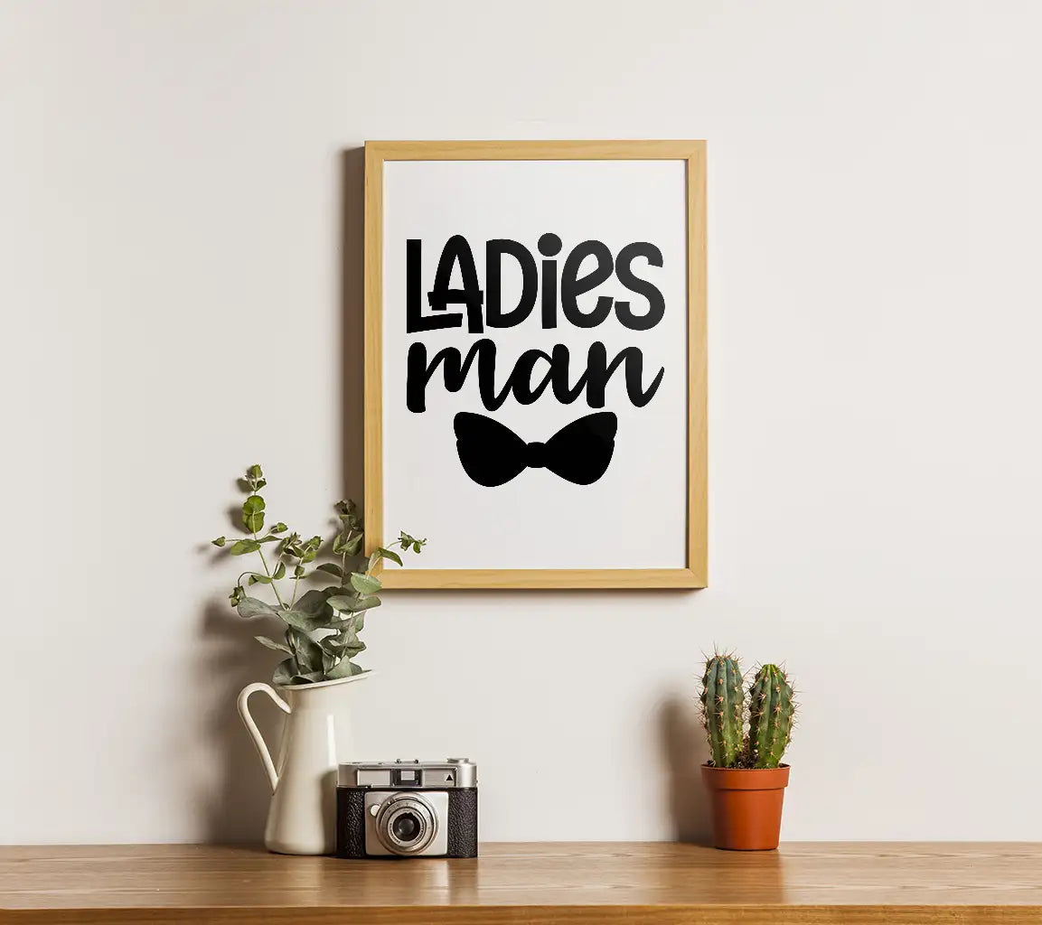 Ladies Man Silhouette SVG -  Bow Tie Design SVG