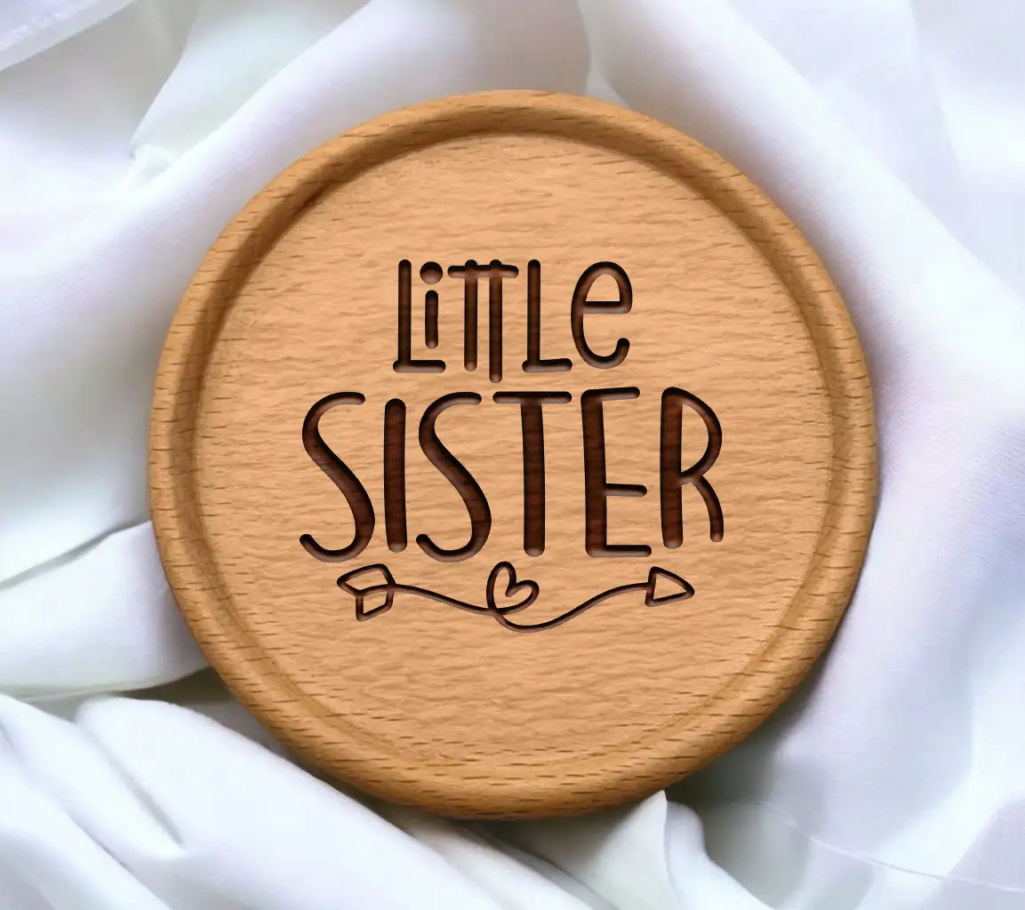 Little Sister Arrow & Hearts SVG Cut File -  Logo SVG